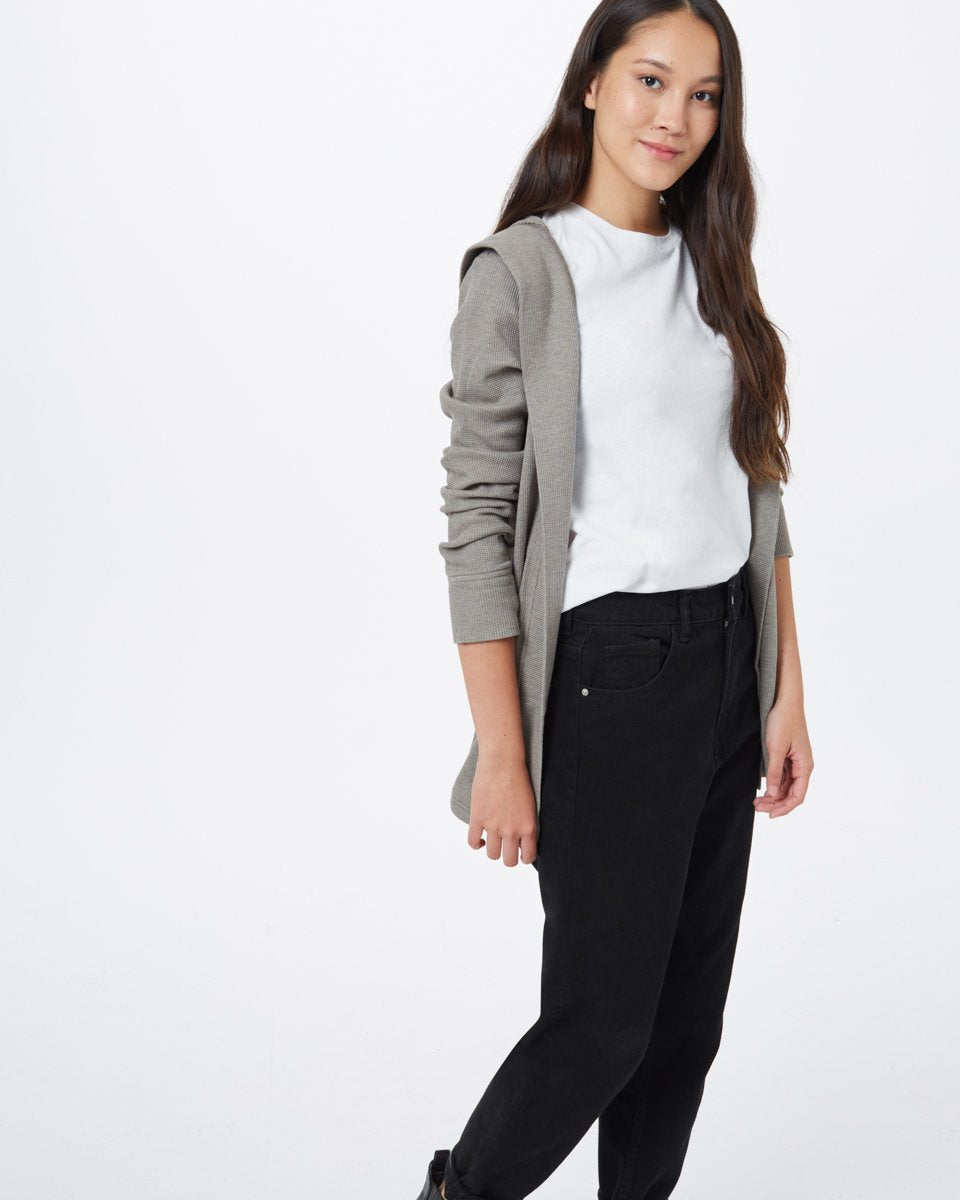 Green Women's Longsleeve Hooded Cardigan