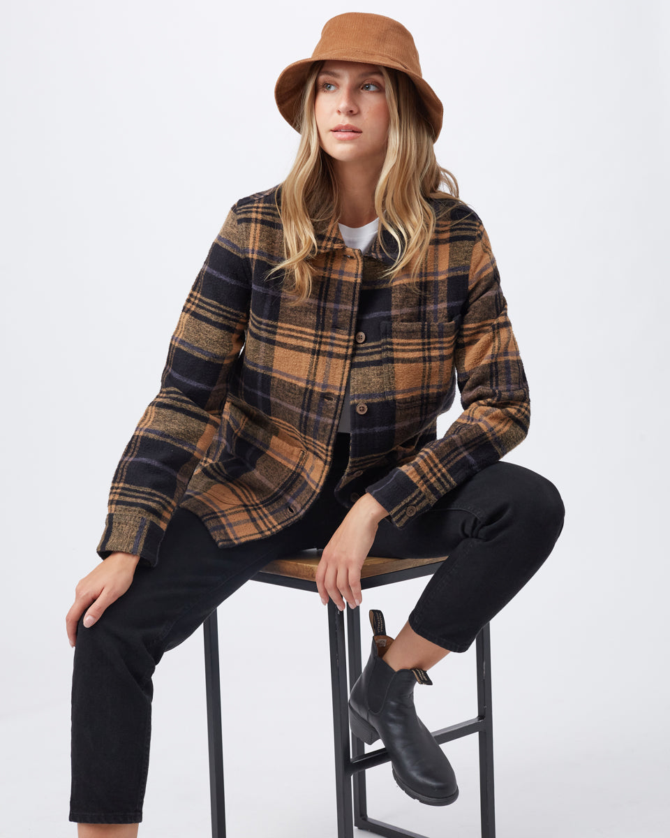 Brown Women's Organic Cotton Shacket
