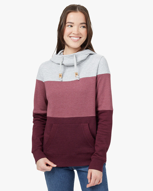 Gray,Purple Stripe Pullover Hoodie