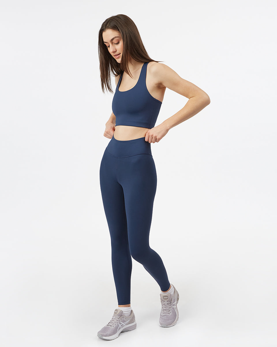 Blue Women's High-Waisted Leggings