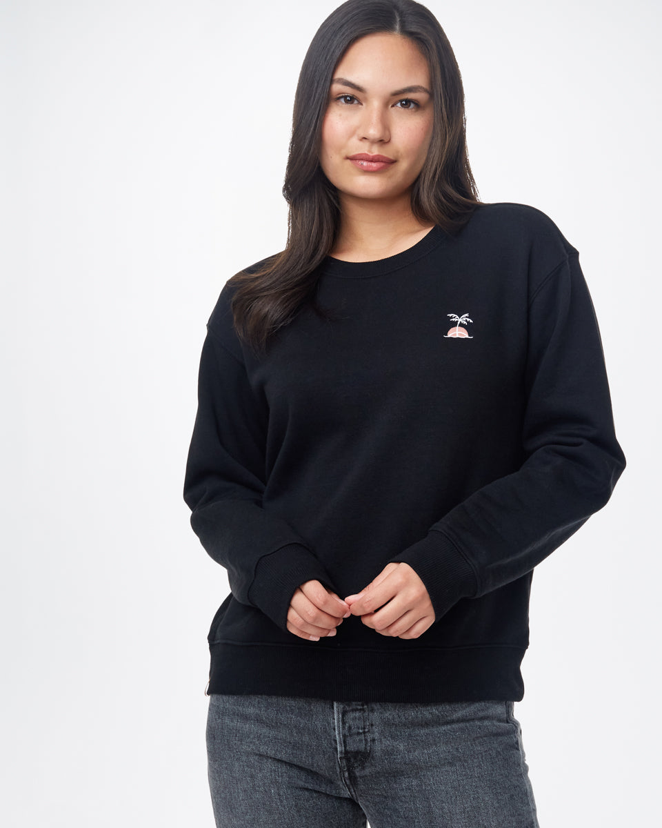 Black Women's Organic Cotton Graphic Sweatshirt