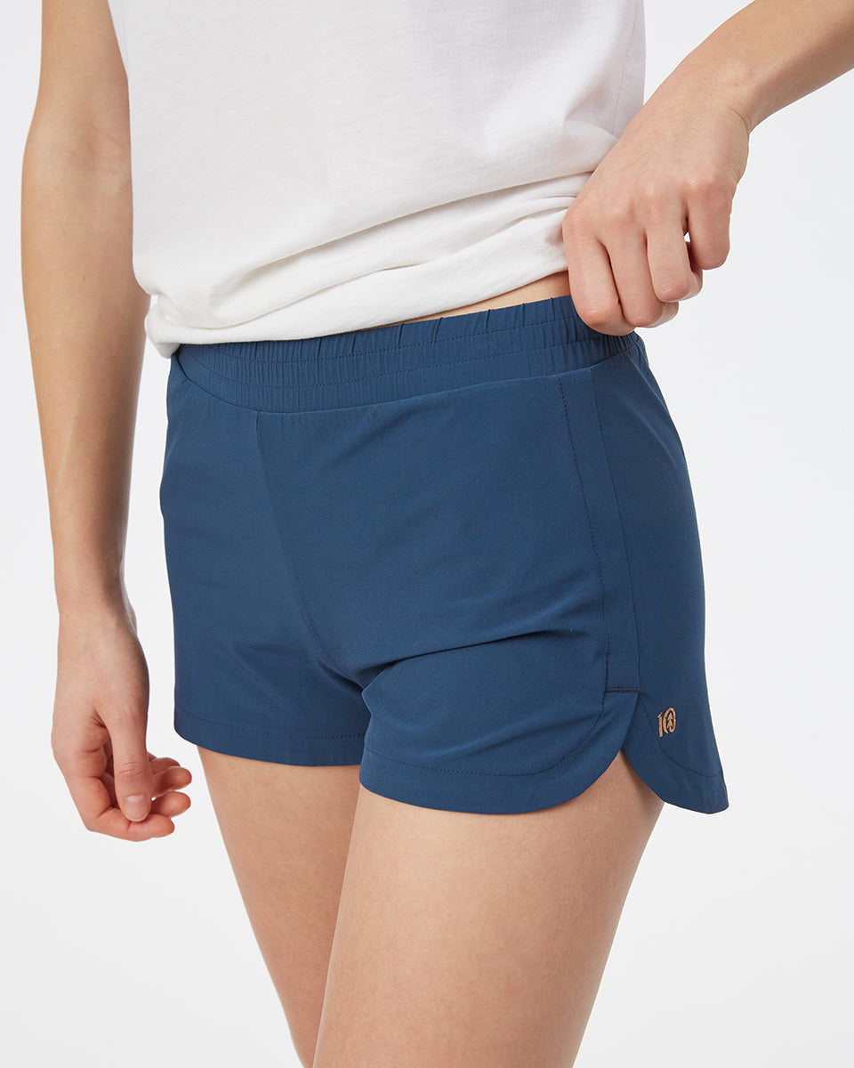 Blue Women's Recycled Polyester Sport Shorts