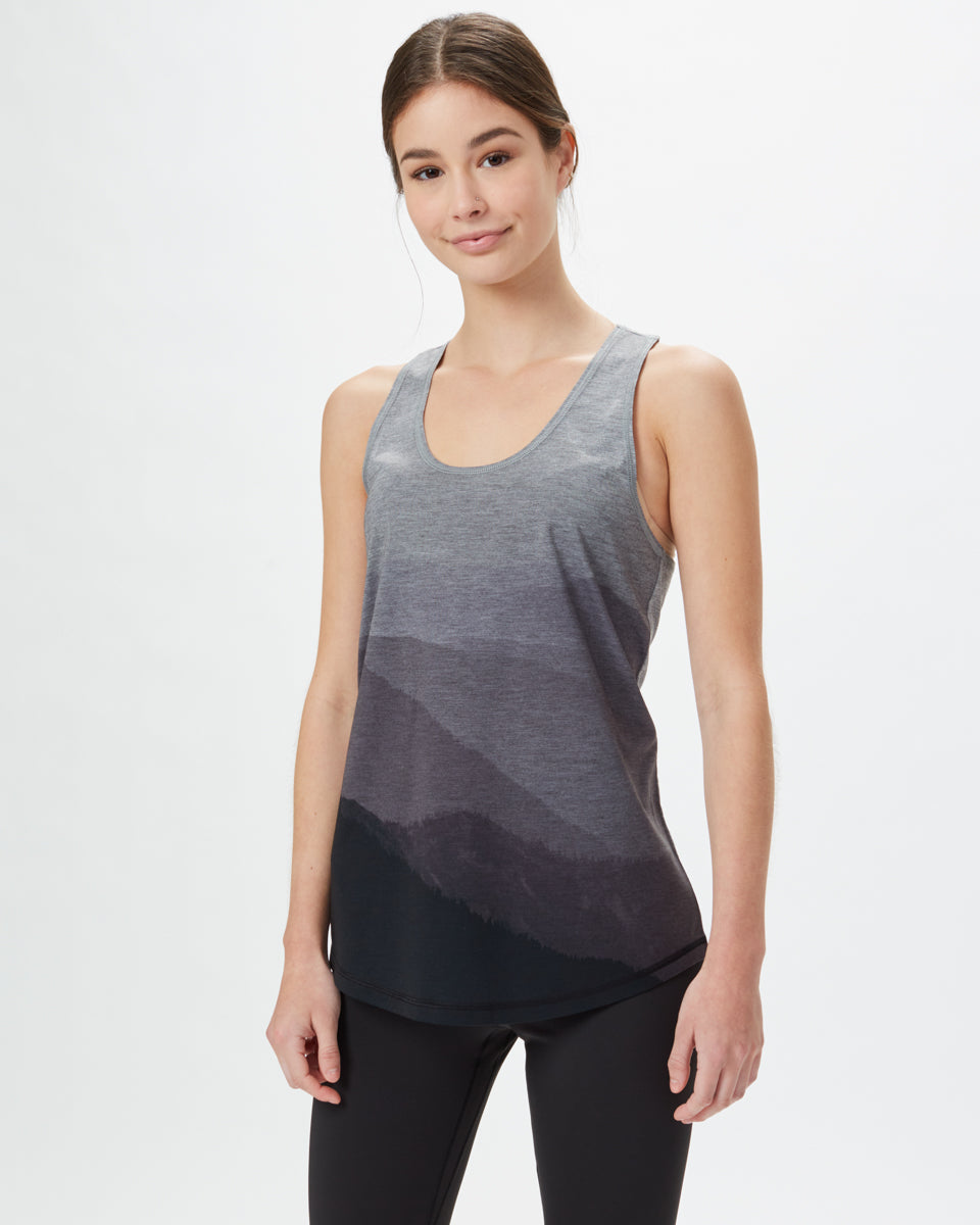 Black,Gray Women's Active Racerback Tank Top