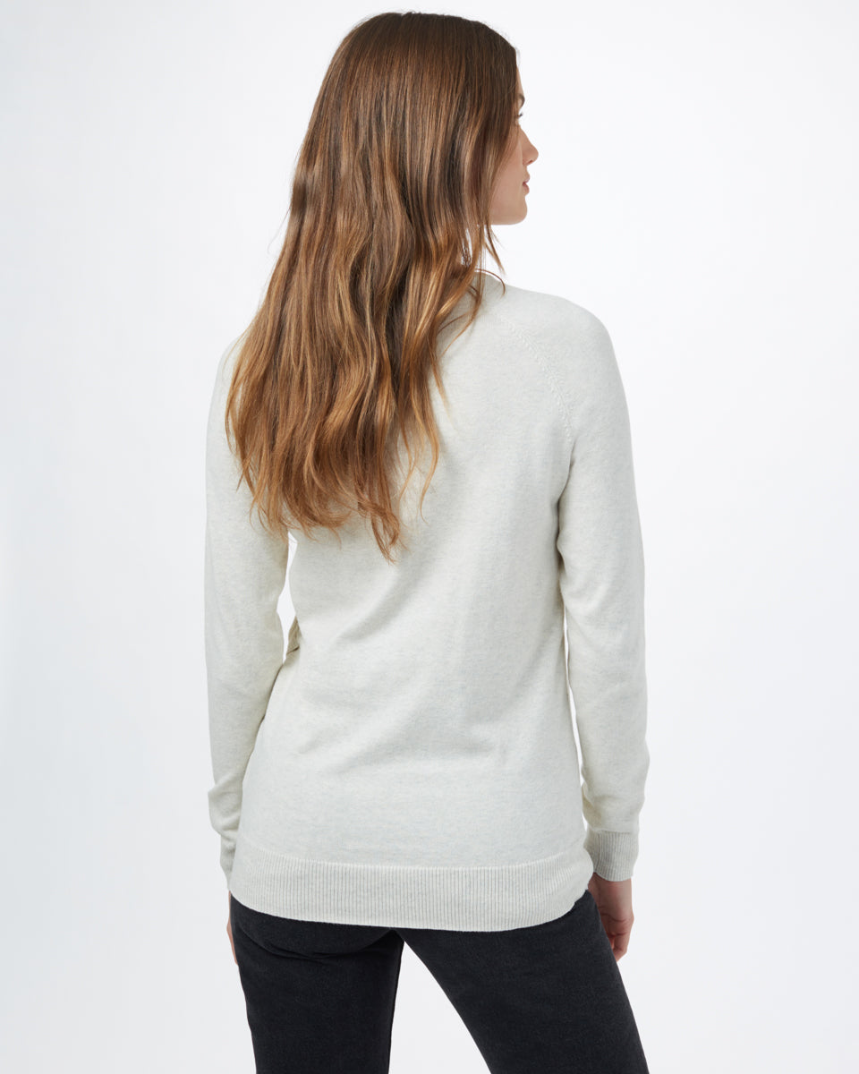 White Women's Longsleeve Crossover Jumper