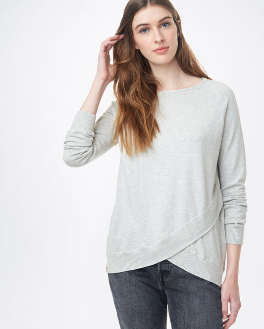 Gray Women's Longsleeve Crossover Jumper