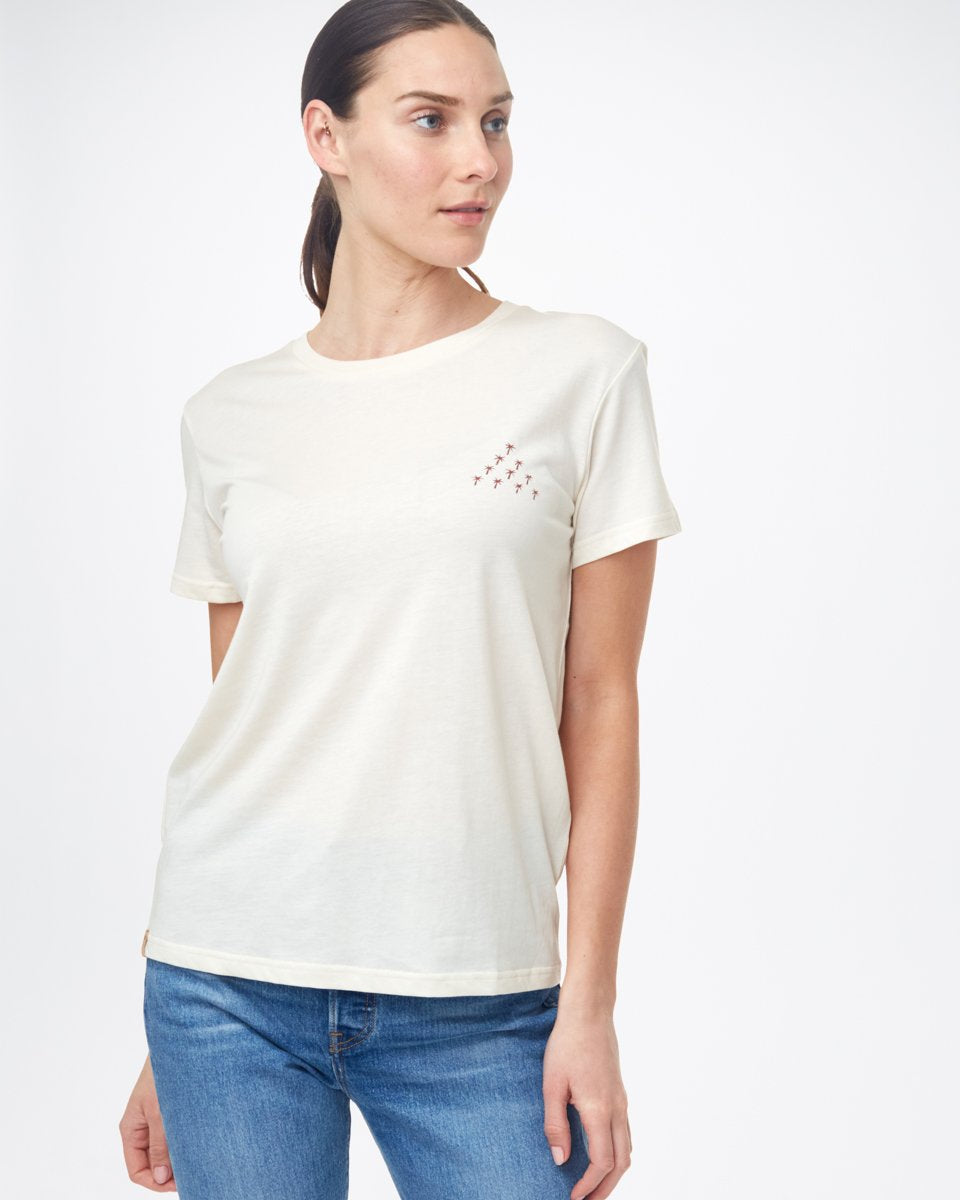 White Recycled Crew Neck Graphic Tee