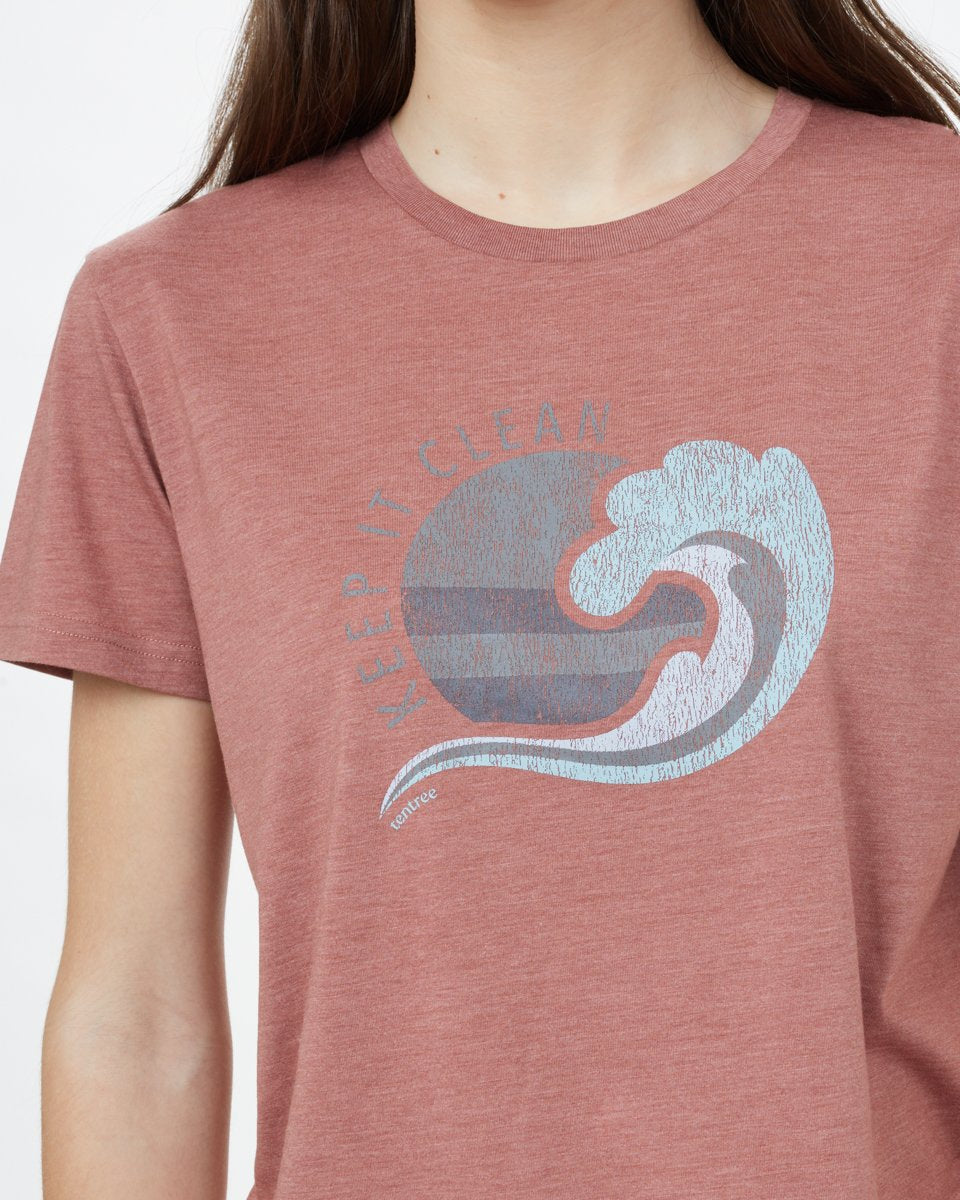 Pink Recycled Polyester Graphic Tee