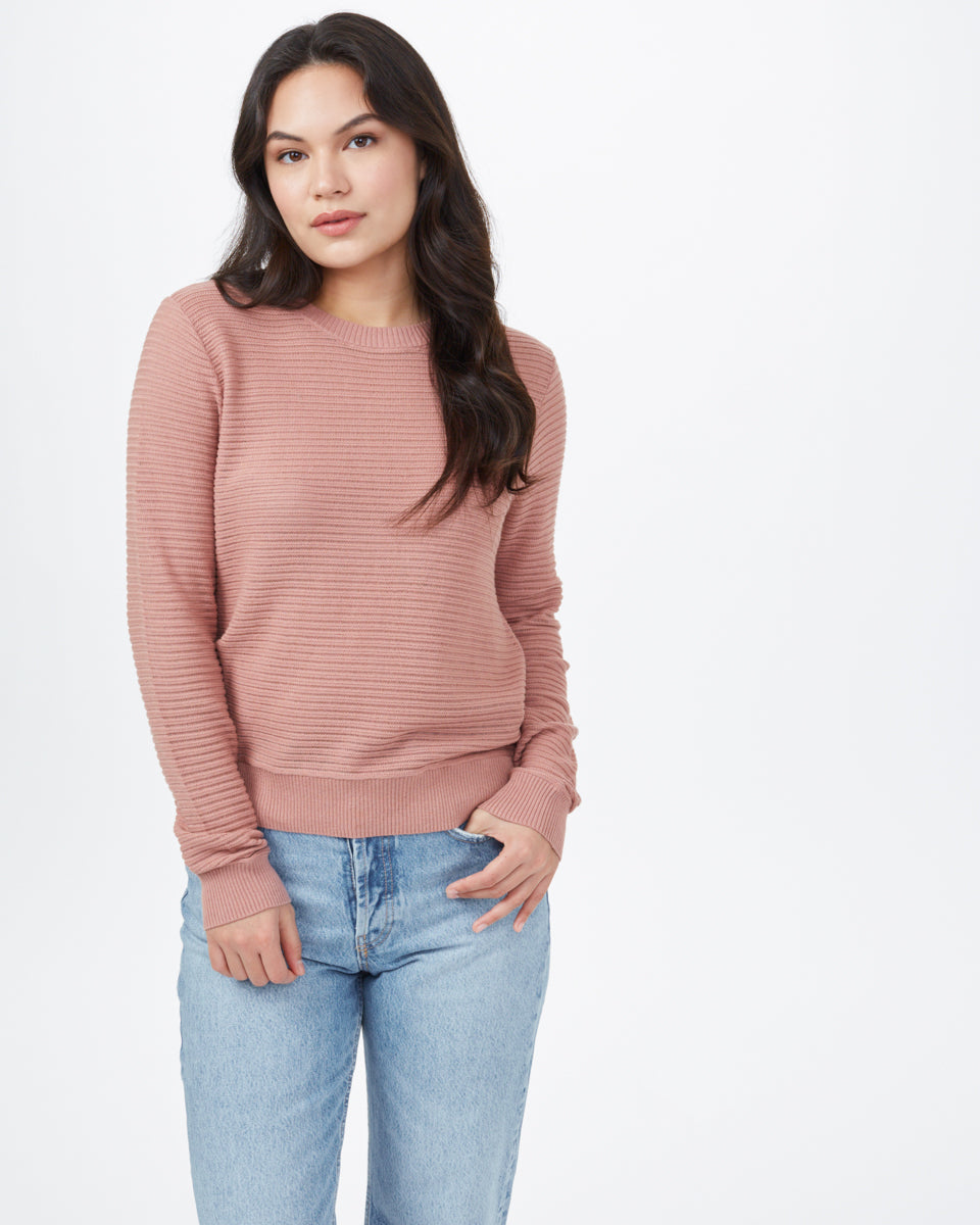 Pink Women's Organic Ribbed Sweater