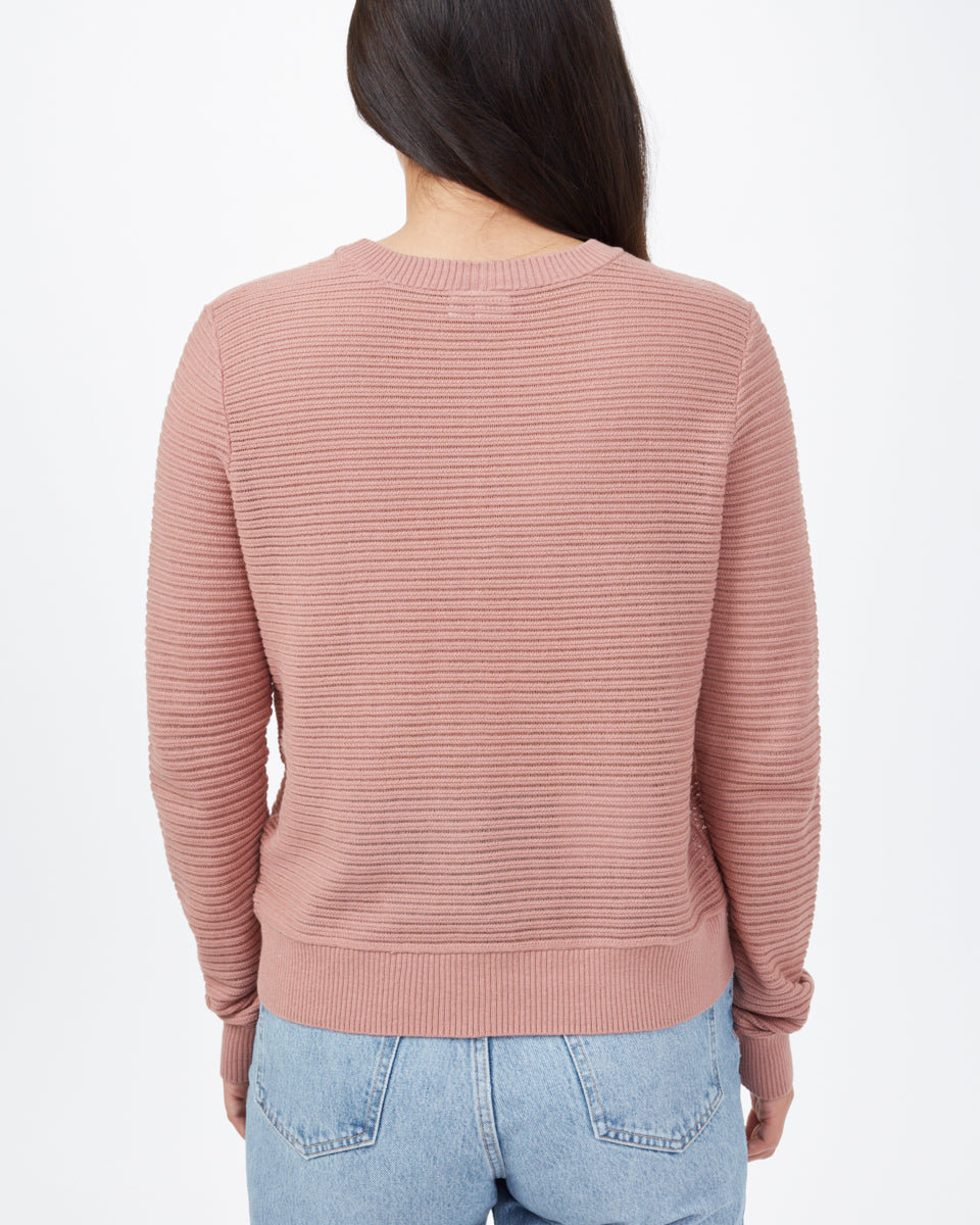 Pink Women's Organic Ribbed Sweater