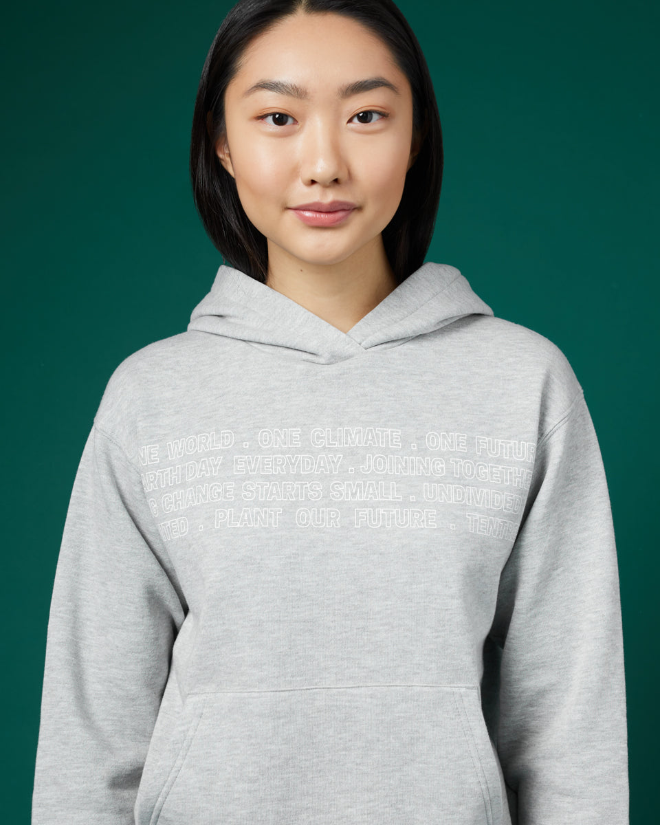 Gray Plant Graphic Pullover Hoodie