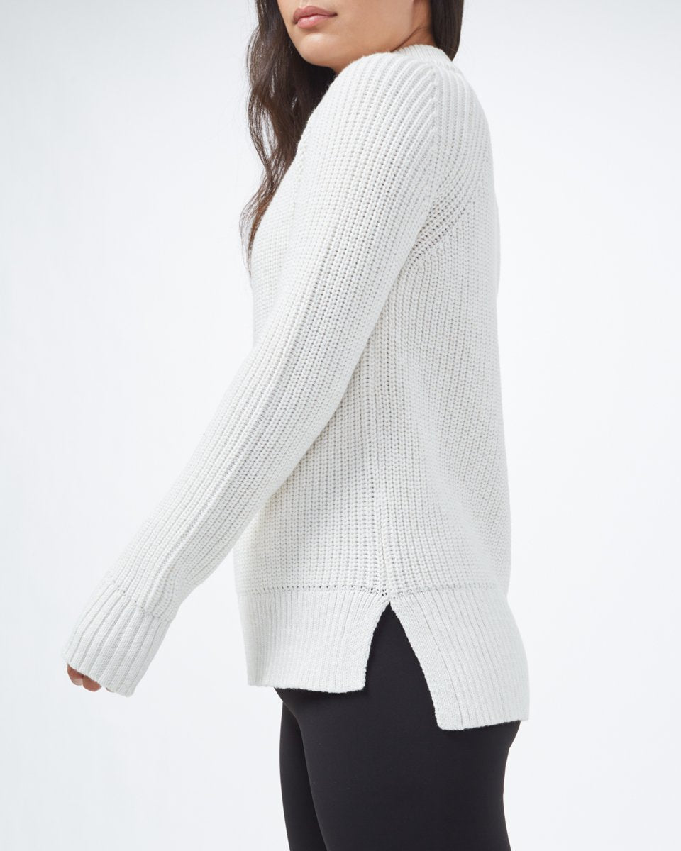 White Women's Long Sleeve Knit Jumper