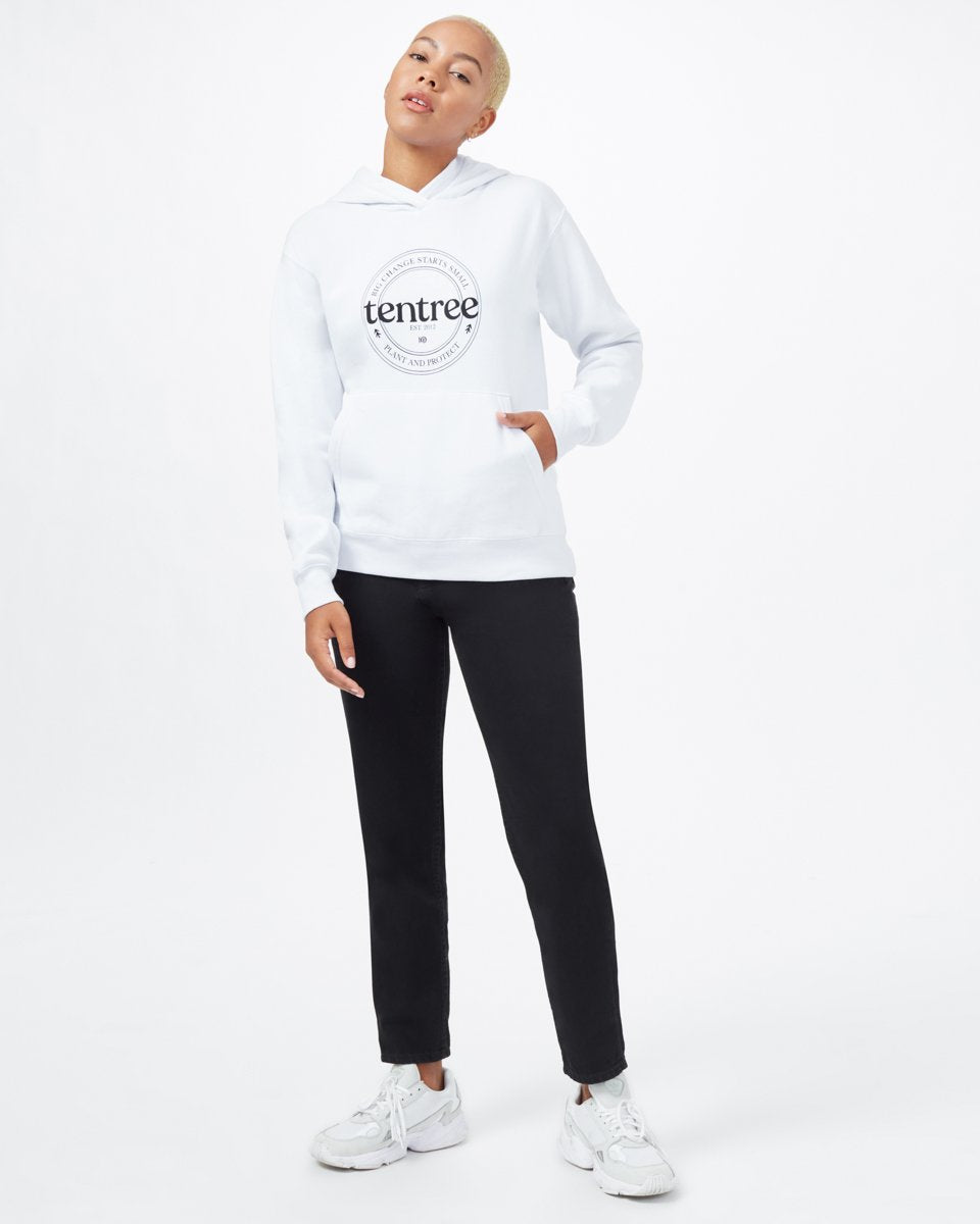 White Women's Graphic Hoodie