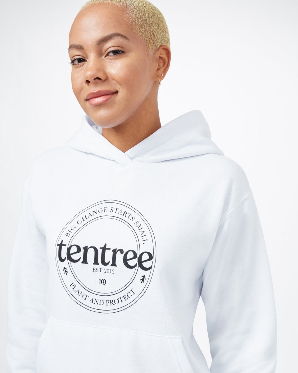White Women's Graphic Hoodie