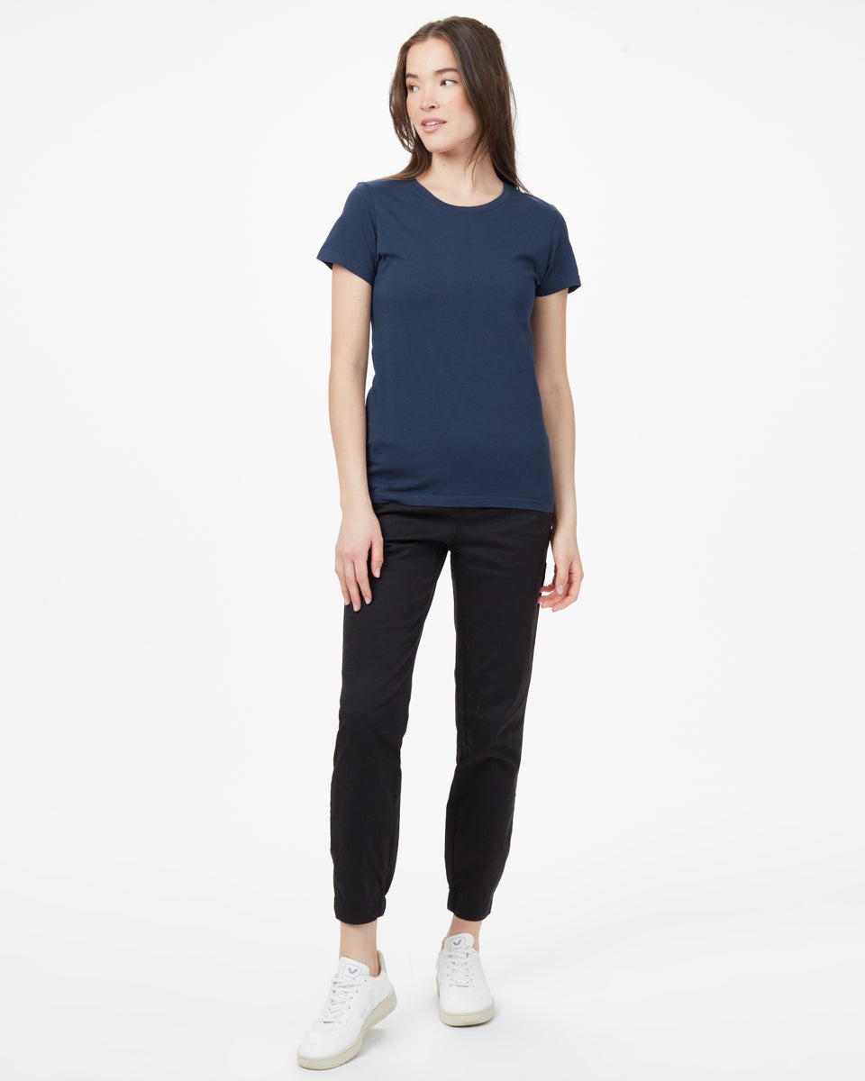Blue Organic Cotton, Crew-Neck T-Shirt