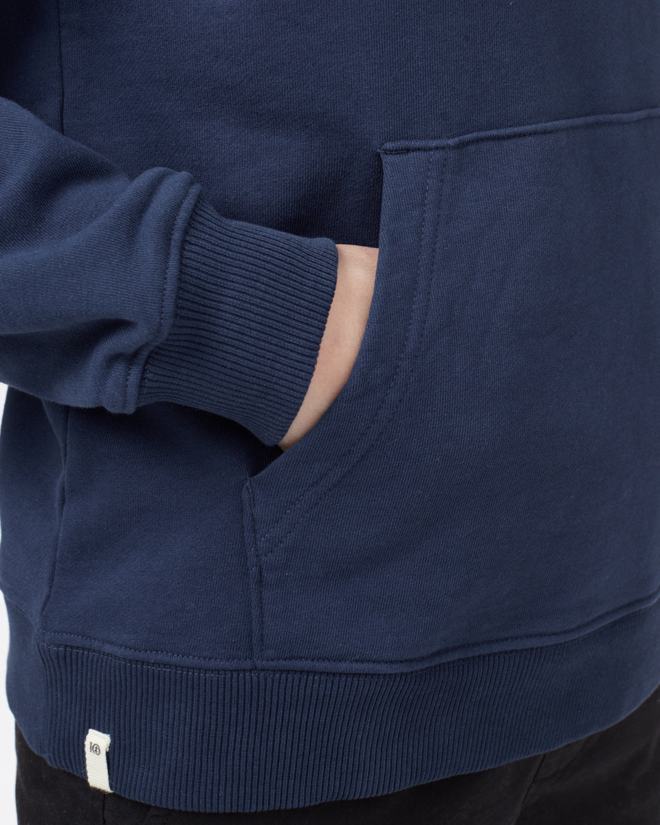 Blue Women's Organic Cotton Pullover Hoodie