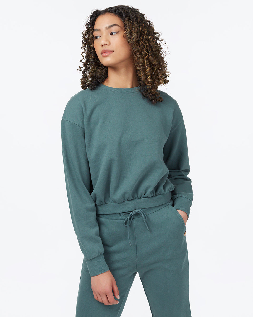 Green Women's Organic Cotton Crewneck Sweatshirt