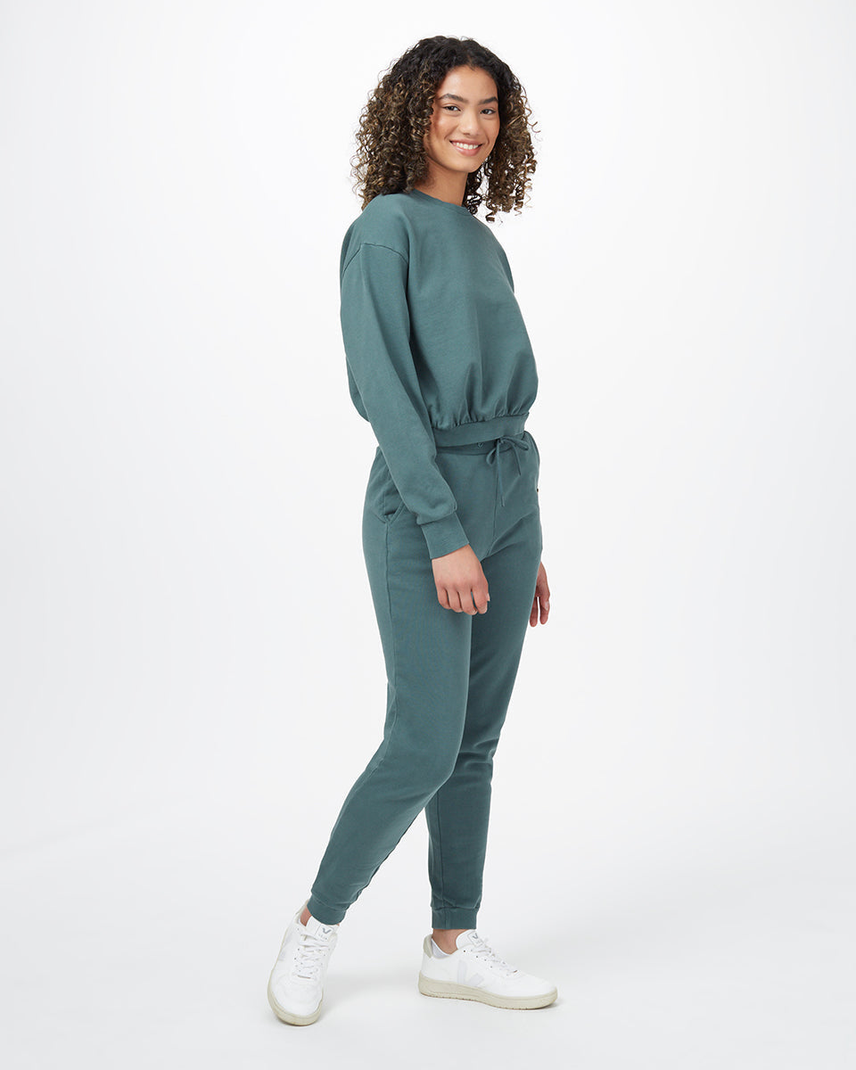 Green Women's Organic Cotton Crewneck Sweatshirt