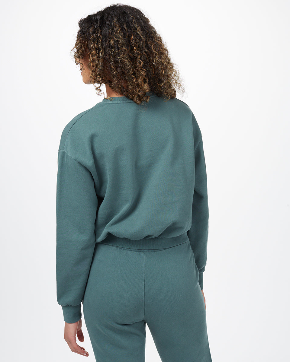 Green Women's Organic Cotton Crewneck Sweatshirt