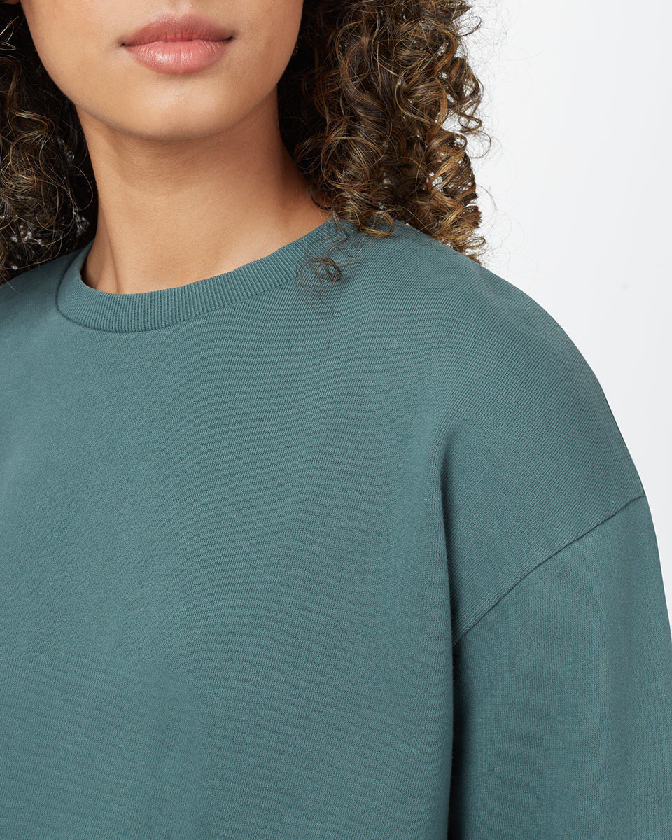 Green Women's Organic Cotton Crewneck Sweatshirt