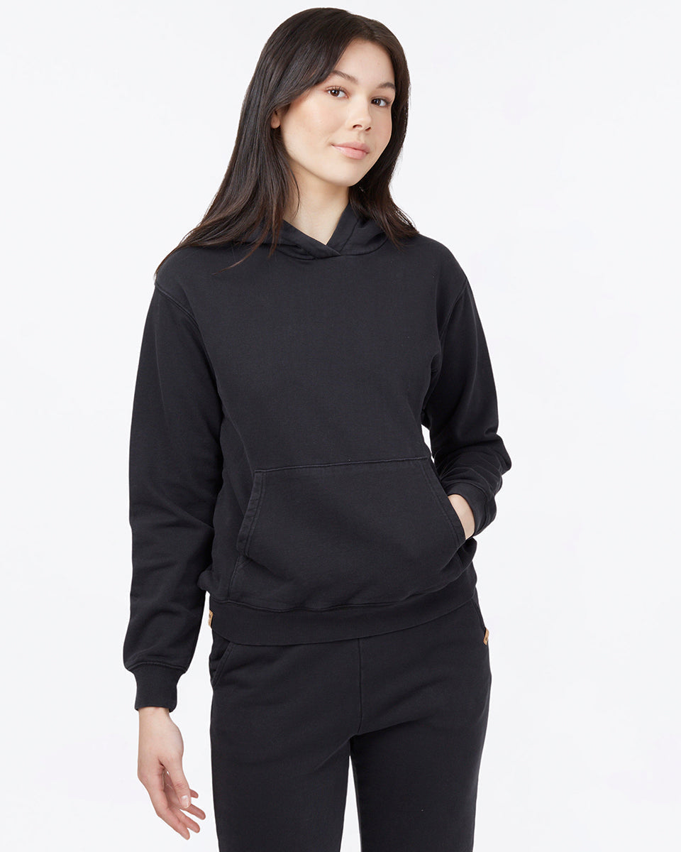 Black Women's Organic Cotton French Terry Hoodie