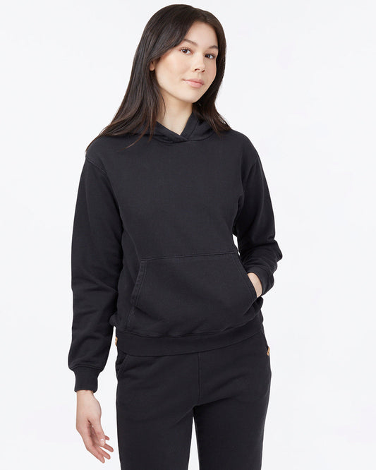 Black Women's Organic Cotton French Terry Hoodie