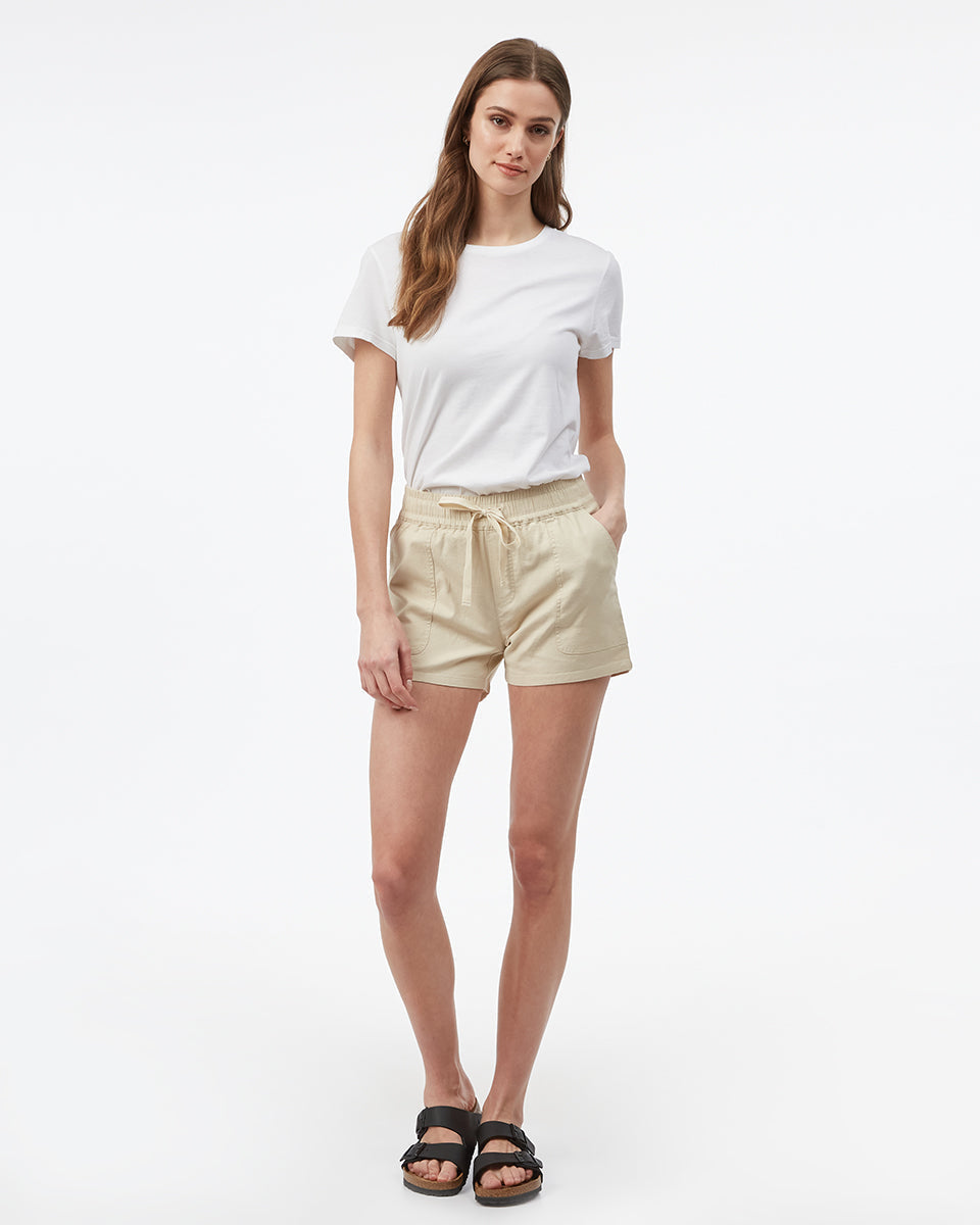Gray,White Women's Hemp Shorts
