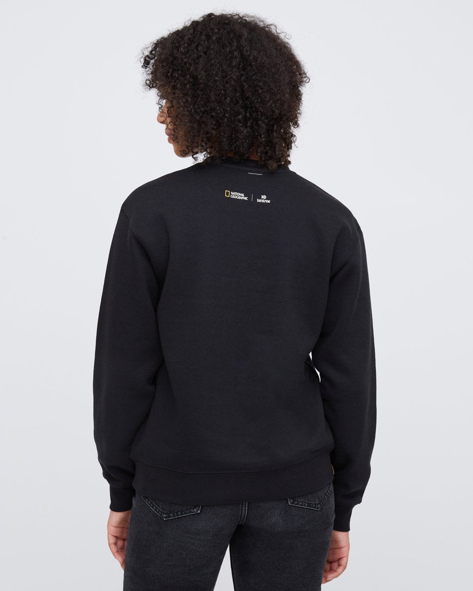 Black Women's Graphic Crew Neck