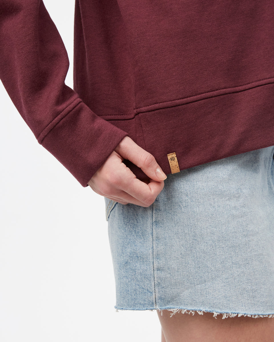 Purple Women's Oversized V Neck Collar Sweatshirt