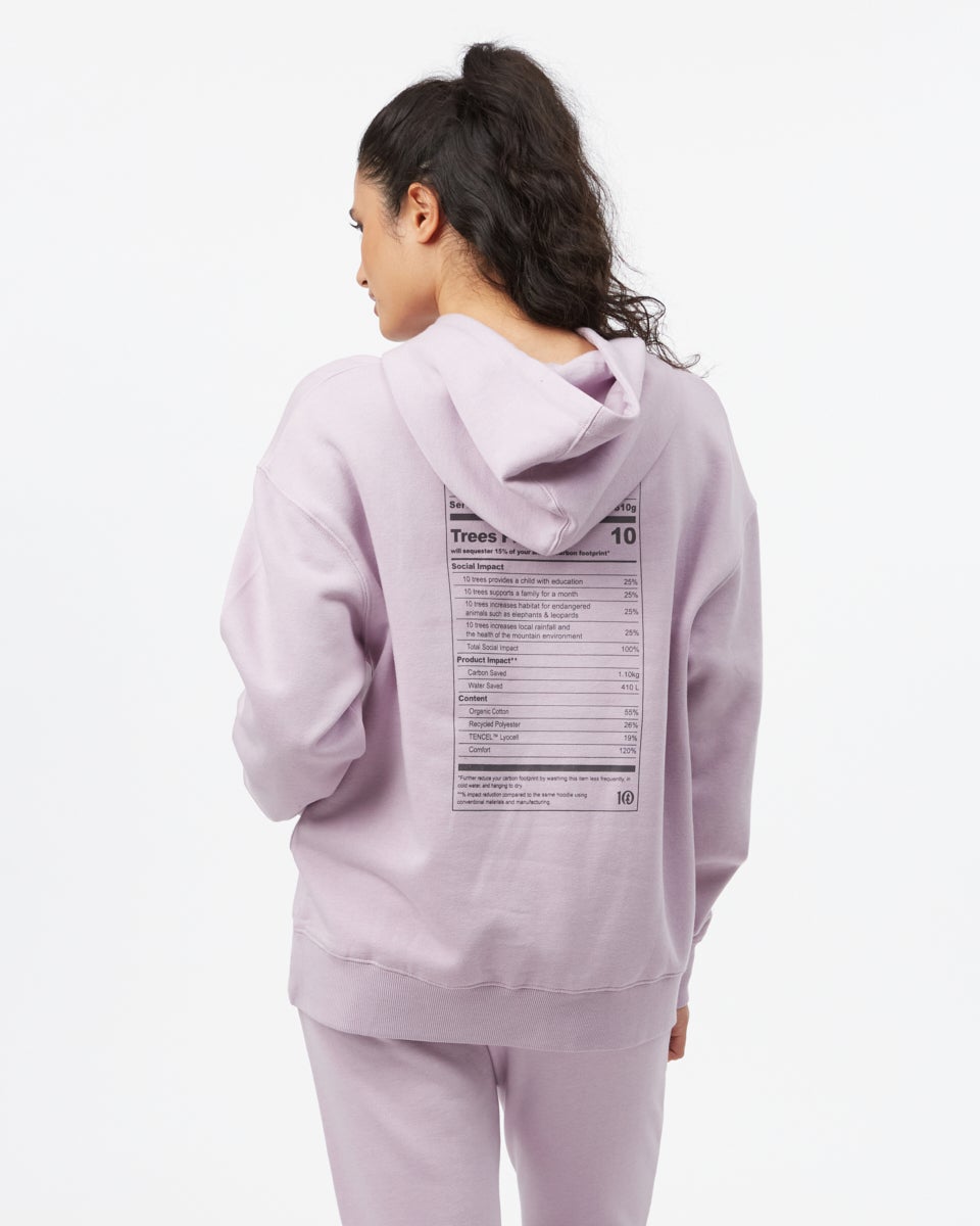 Purple Graphic Pullover Hoodie