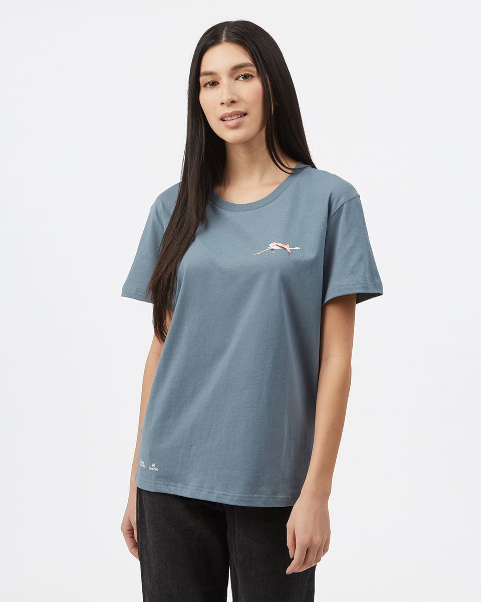 Blue Women's Graphic Short Sleeve Tee