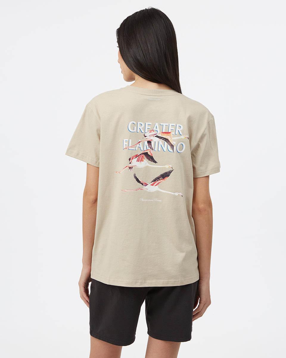 Beige Women's Graphic Short Sleeve Tee