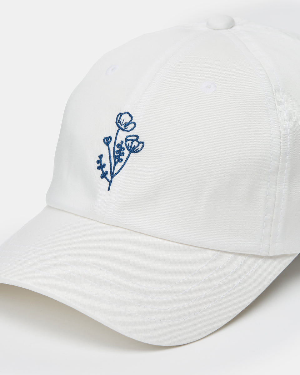 White Adjustable Graphic Dad Hat