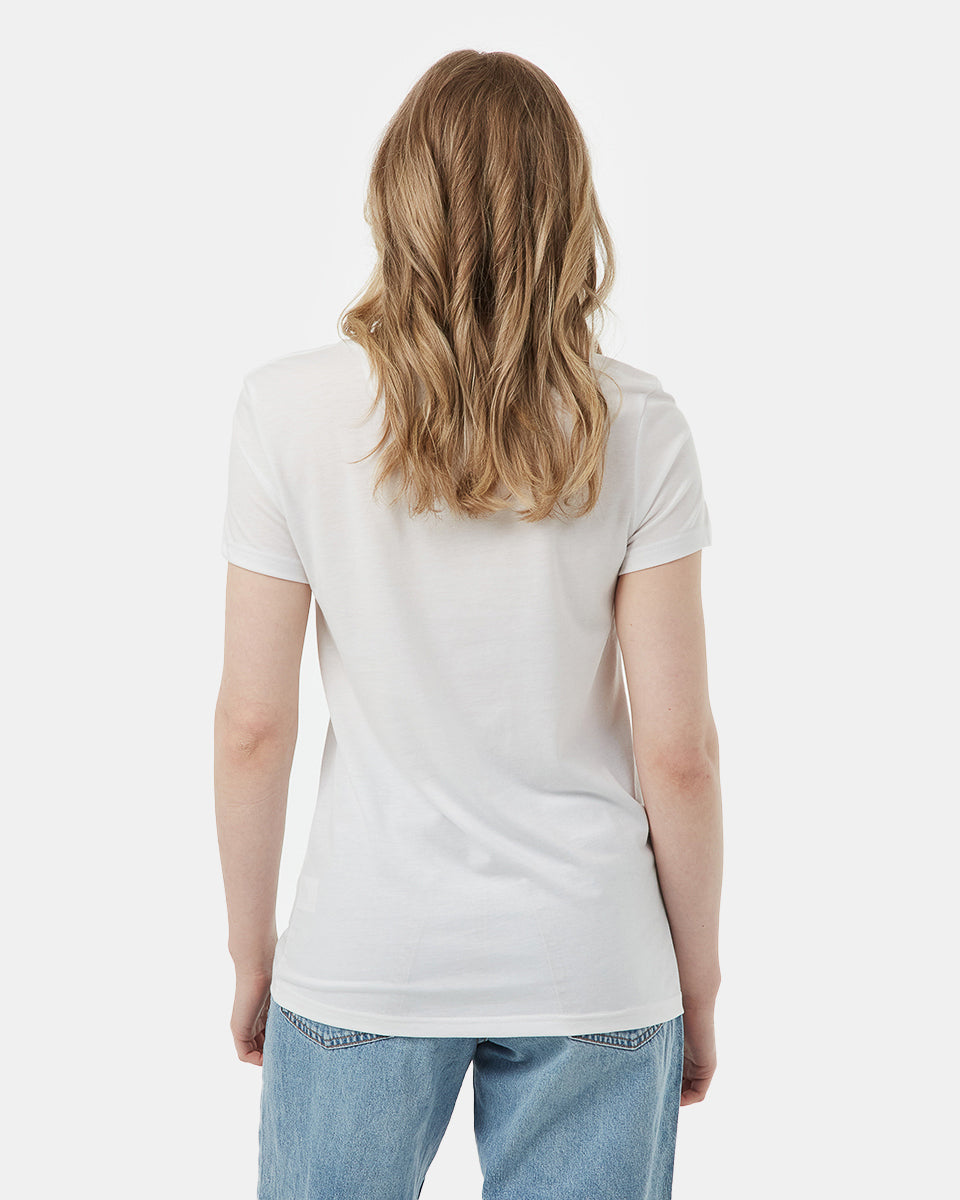 White Recycled Polyester Crew Neck T-Shirt