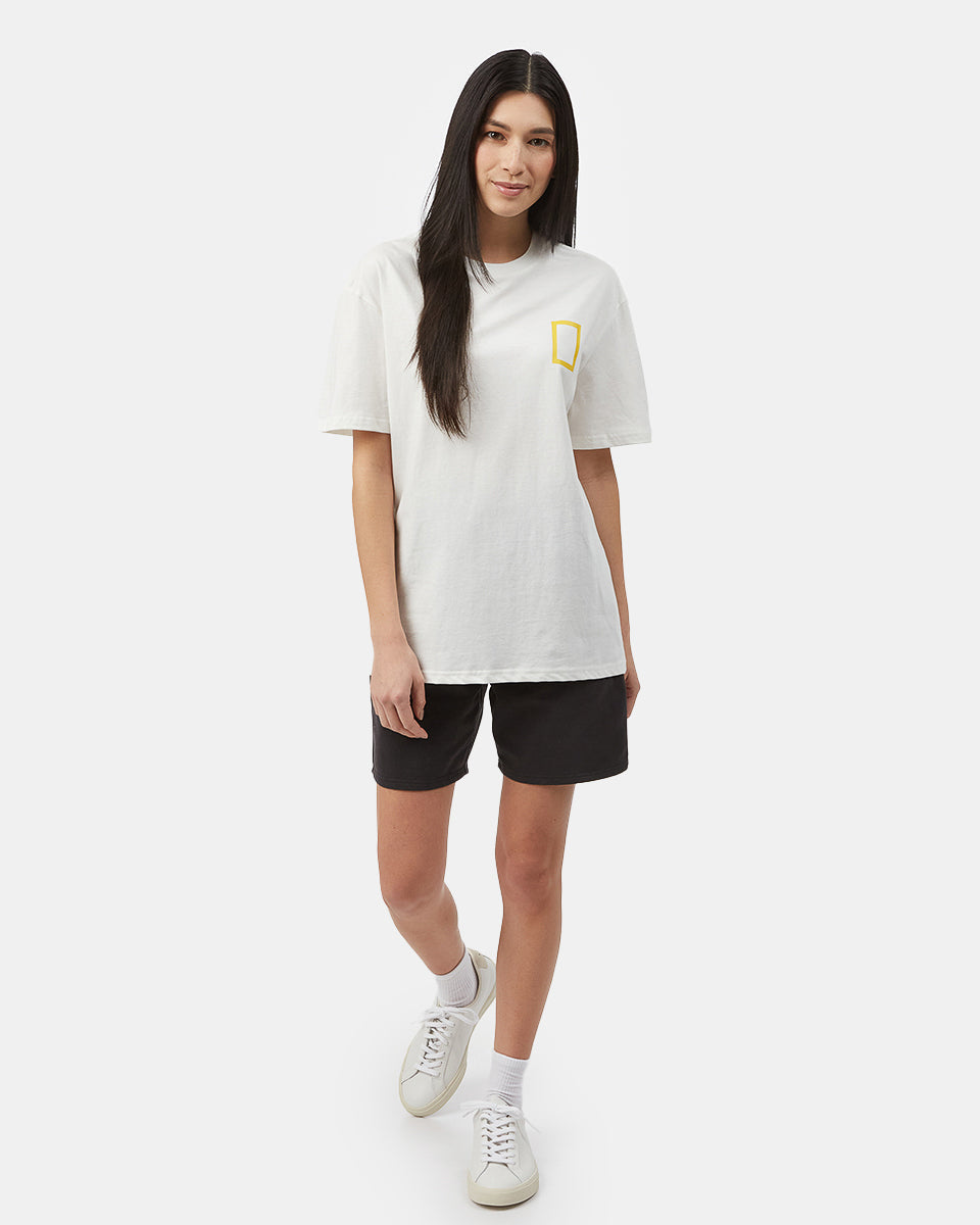 White Unisex Graphic Short Sleeve Tee