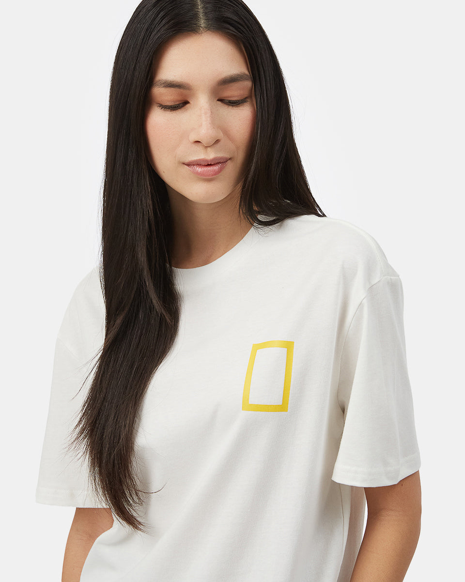 White Unisex Graphic Short Sleeve Tee