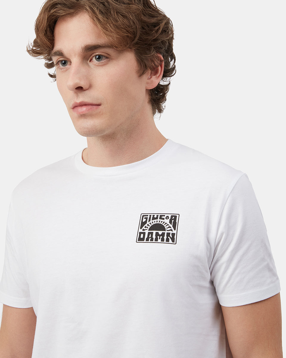 White Men's Graphic Short Sleeve Tee