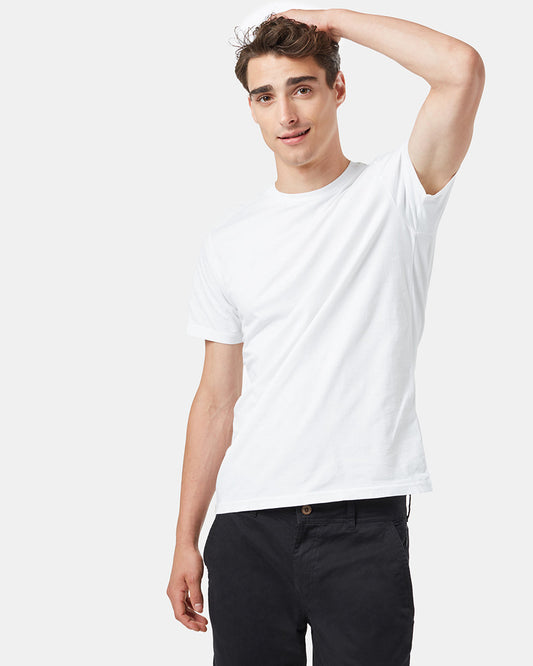 White Organic Cotton Crew Neck T-Shirt