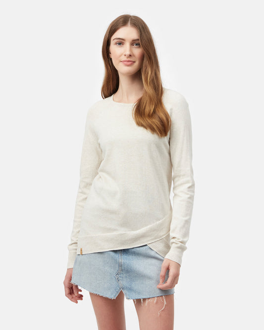 White Women's Longsleeve Crossover Jumper