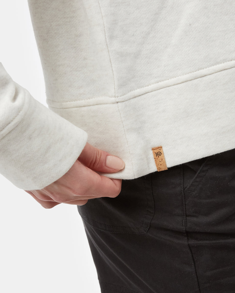 White Women's Oversized V Neck Collar Sweatshirt