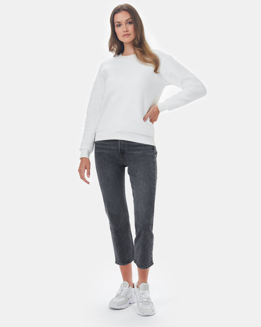 White Women's Sherpa Sweatshirt