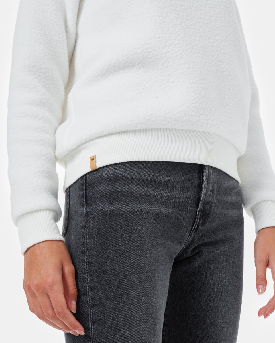 White Women's Sherpa Sweatshirt