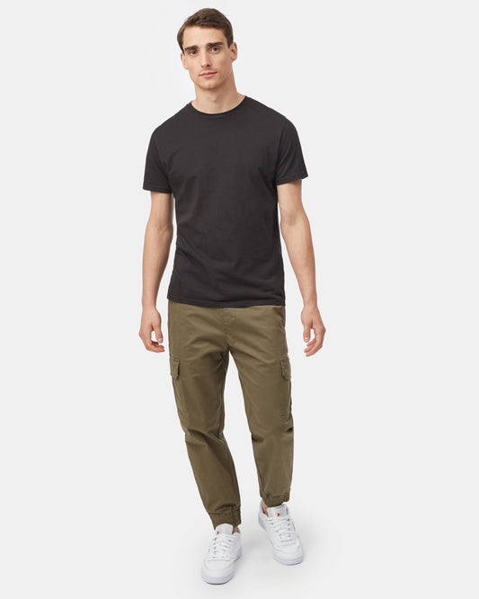 Mens_twill_cargo_joggers_green