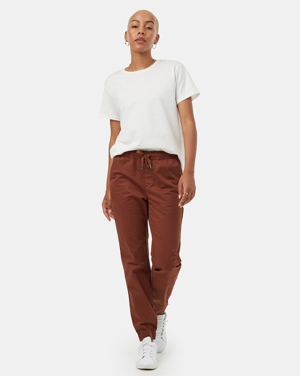 Women's Organic Cotton Joggers_brown