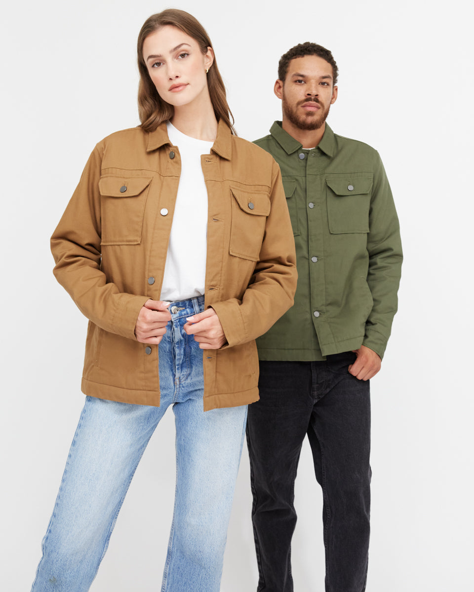 Brown Utility Canvas Jacket